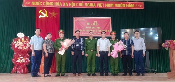 Công bố quyết định của Giám đốc Công an tỉnh Hà Giang về công tác cán bộ