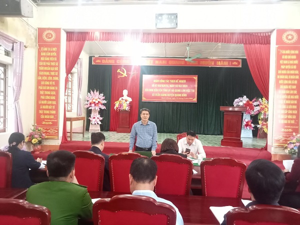 Ban Dân vận Tỉnh ủy làm việc tại xã Xuân Giang